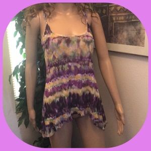 Nightie Razorback Lace back asymmetrical sz small